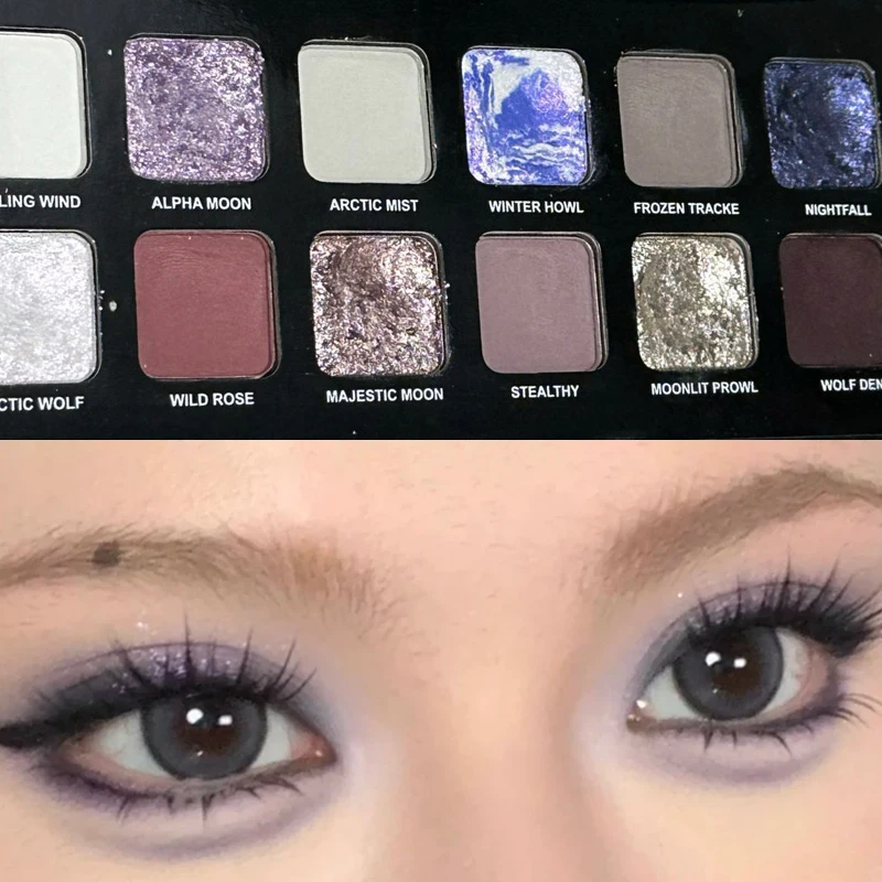 HERORANGE 12 Color Eyeshadow Palette Matte Shimmer Glitter High Pigment Waterproof Long Lasting Blendable Smoky Eye Makeup