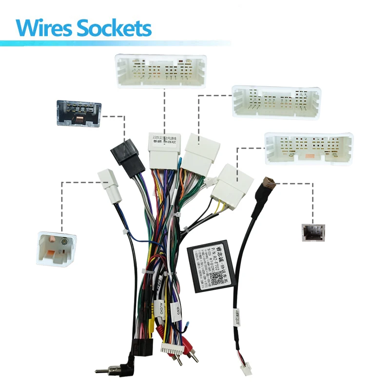 Car Radio Canbus Box RZ-02 FT52 For Toyota Corolla Camry Avalon RAV4 Hilux Sienna 16 Power Harness Wiring Cable 2 Din GPS
