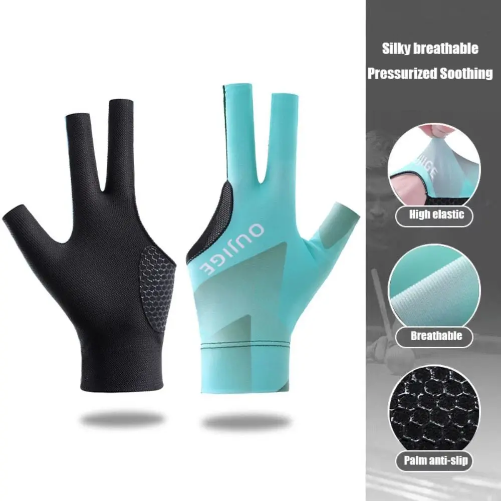 

Elasticity Billiards Gloves Anti-sweat Non-slip 3 Fingers Billiard Glove Light High Elastic Three Finger Gloves Woman