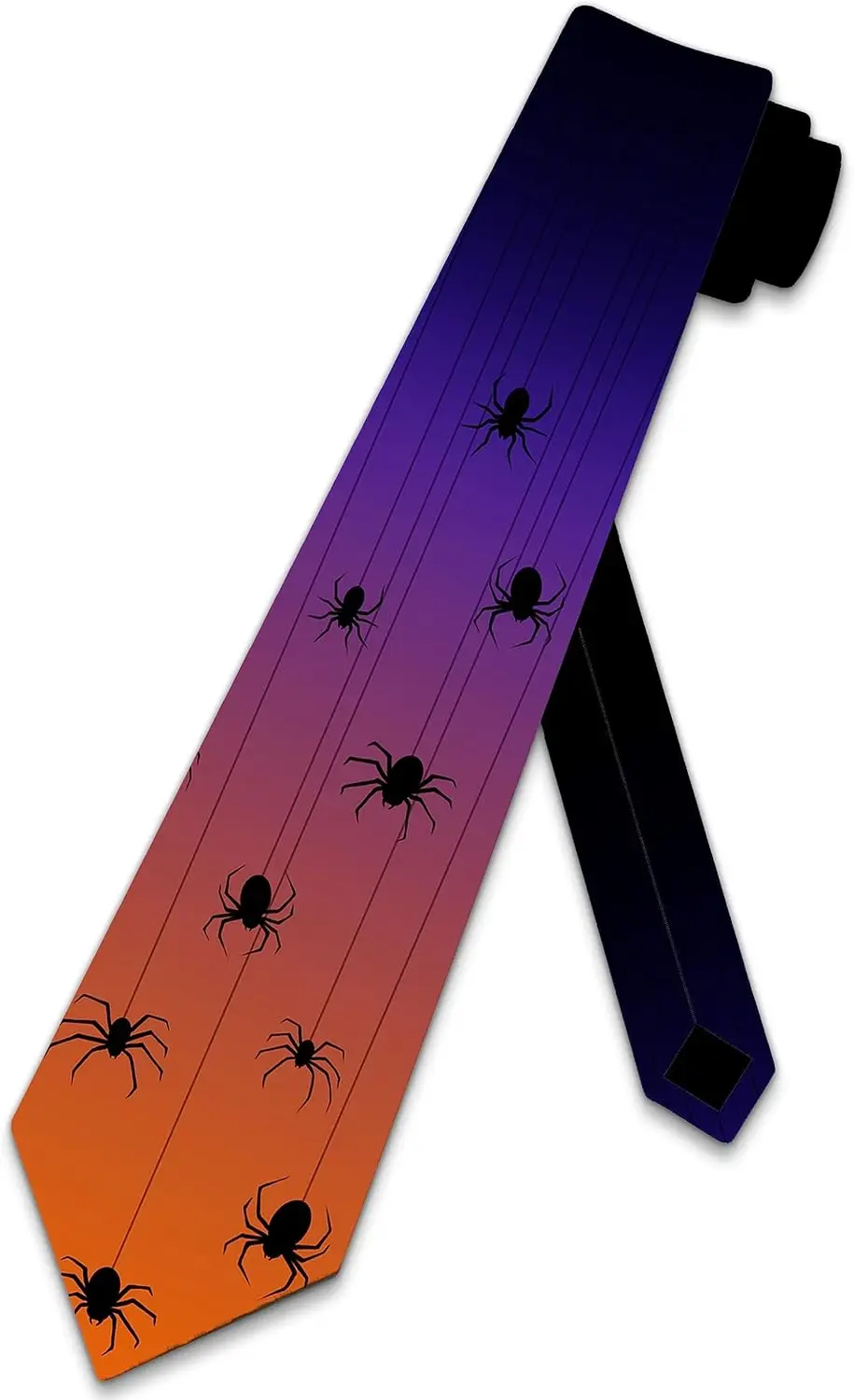 Spider Ties Mens Animal Necktie Halloween Tie for Men Print One Size Gradient Colorful Design Necktie Print Gifts for Men