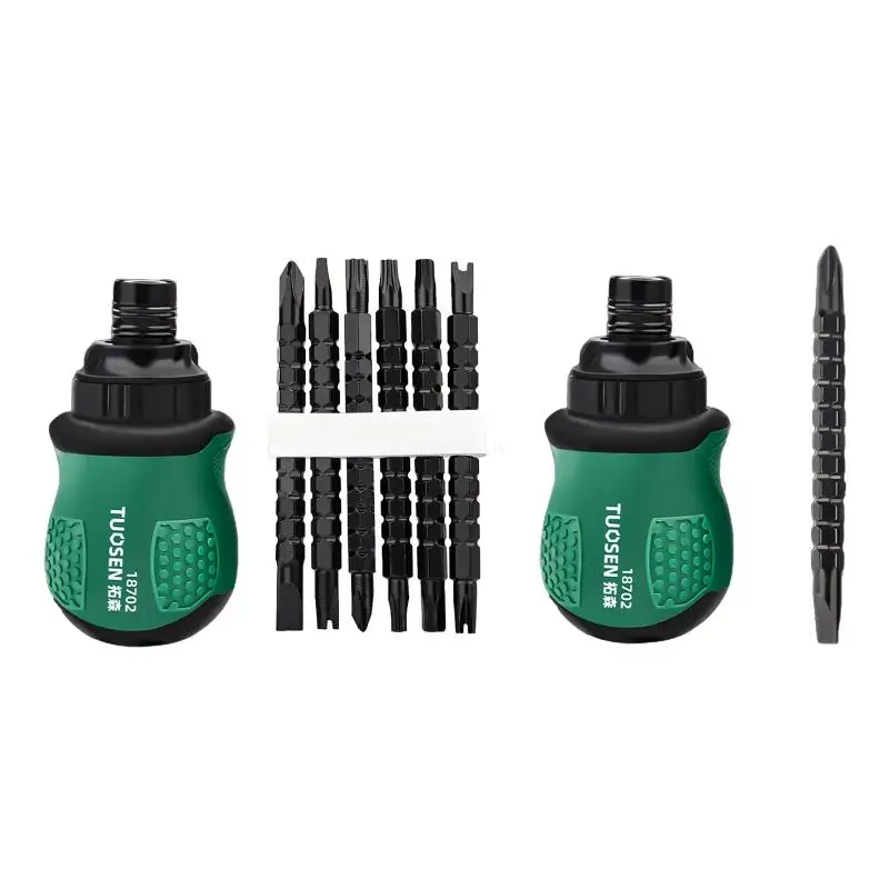 Dual-purpose Screwdriver Set Multi-function Ratchet Screwdriver Double for Head Telescopic Screwdriver Bit Set