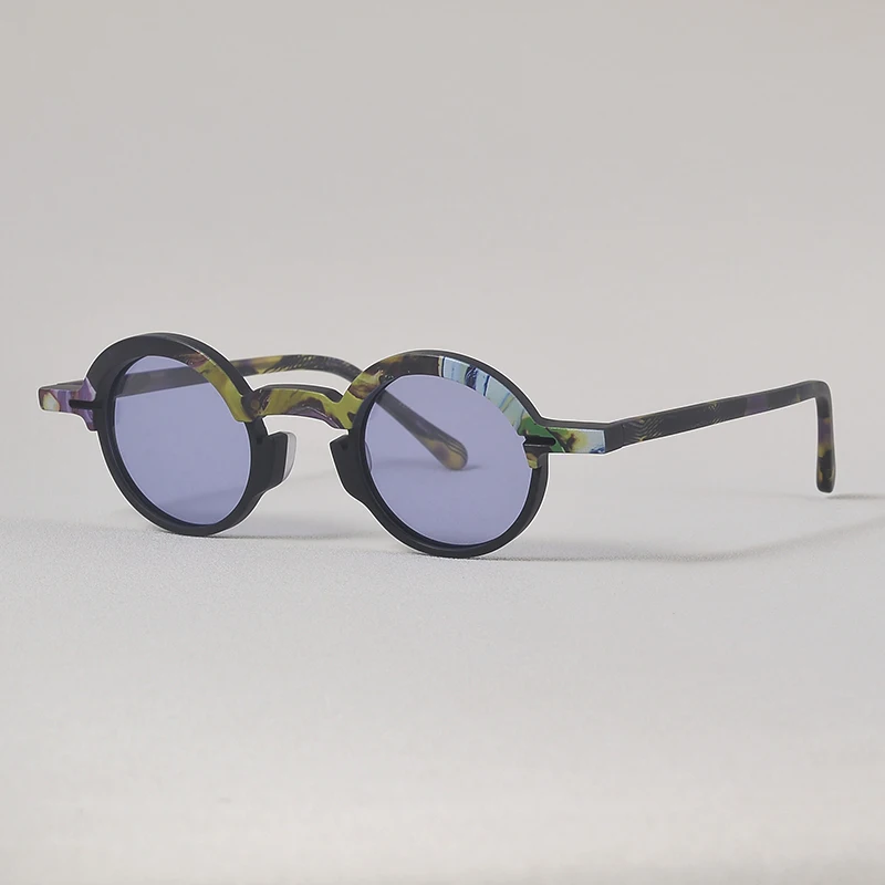 

Personalized Retro Round Sunglasses Women Outdoor UV400 Protection Glasses Acetate Men Colorful Glasses Prescription Lens Custom