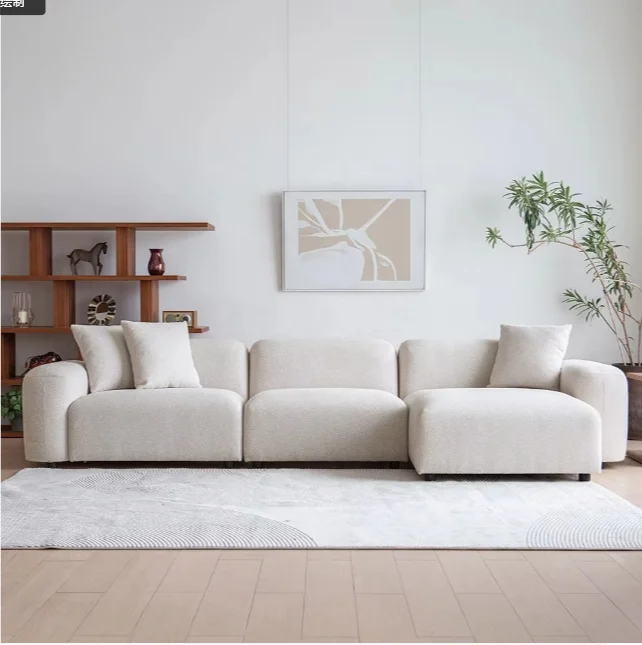 #Custom Made Spill-resistant Boucle Modular Sofa Couch White Beige Ivory Grey Black Producer 2024 Best New