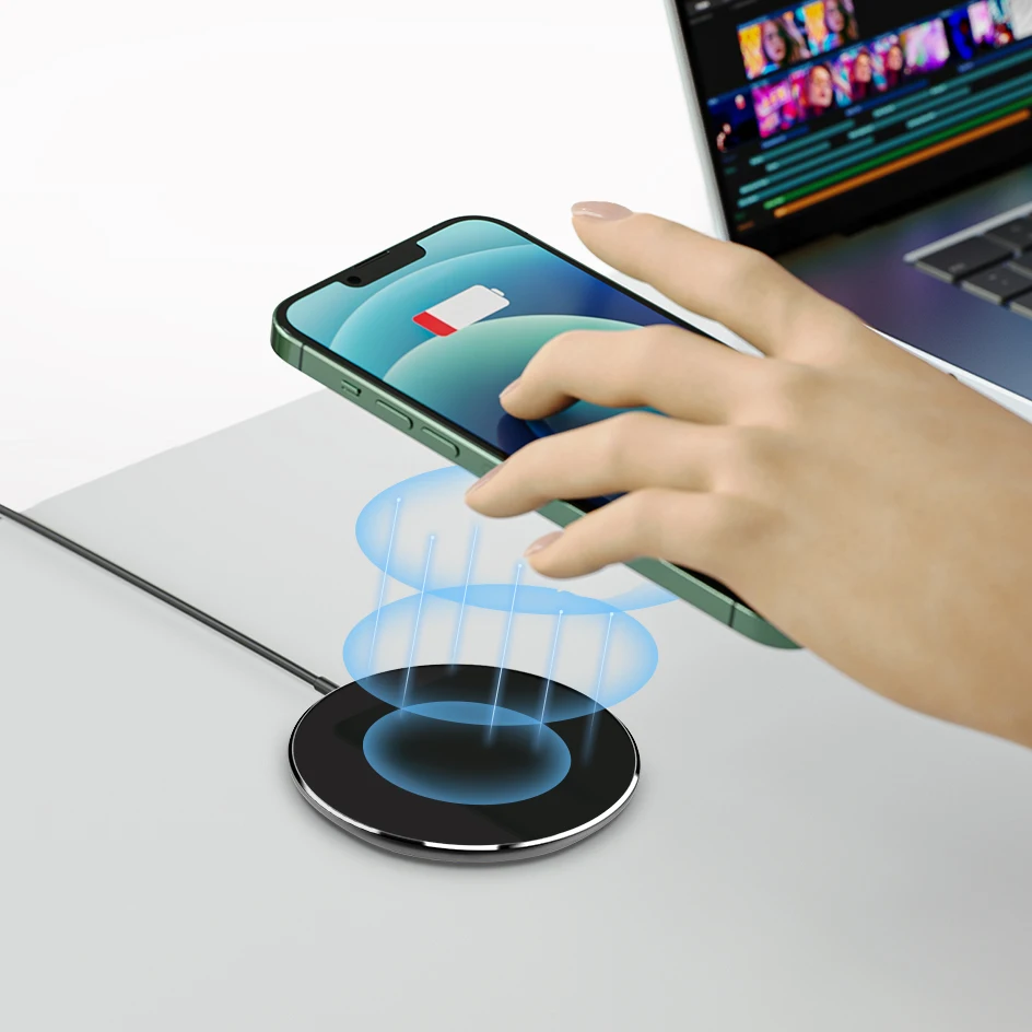 TOZO W3 Беспроводное зарядное устройство , тонкая авиационная алюминиевая компьютерная технология числового управления, коврик для быстрой зарядки (без адаптера переменного тока)