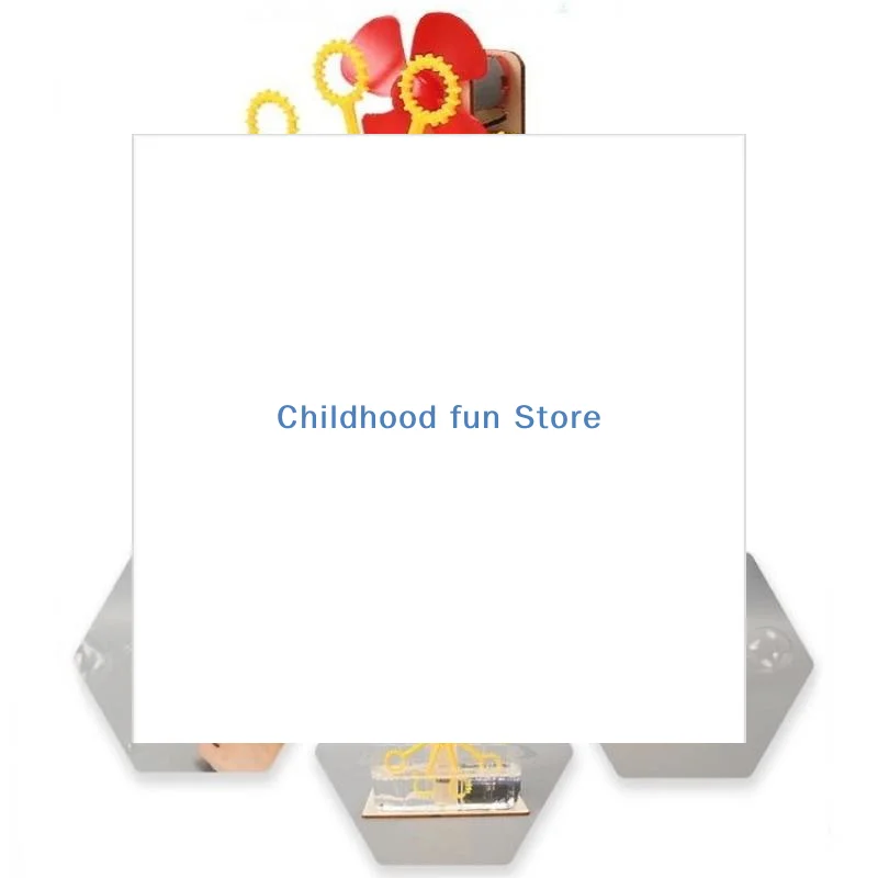 1 세트 어린이 DIY 수제 조립 모델 퍼즐 장난감 교육용 버블 머신 장난감 어린이 선물