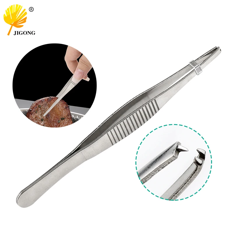 1PC Tweezers Stainless Steel 12.5cm/14cm/16cm/18cm/20cm/25cm Medical Dental Precision Long Straight Forceps Tweezers