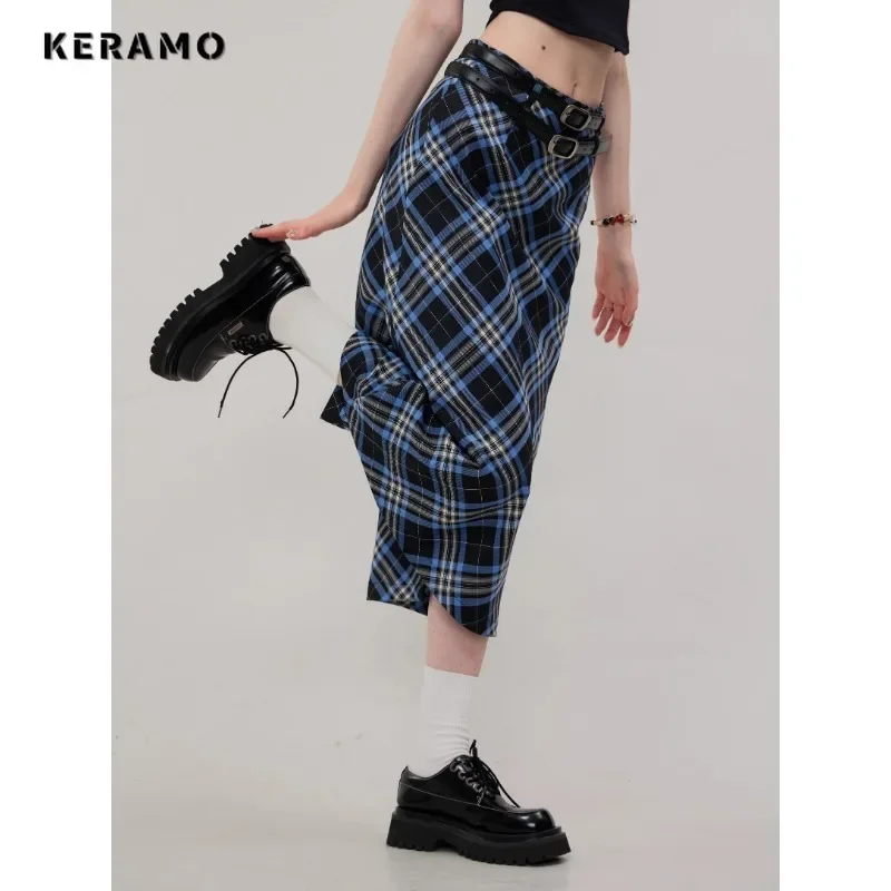 

Vintage Preppy Style All-match Plaid Print Harajuku A-line Skirts 2023 Winter Women Streetwear Y2K Causal Ulzzang Slim Fit Skirt