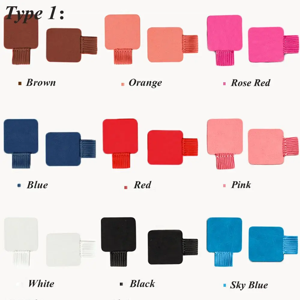 4PCS Useful Portable Convenient Notebook Leather Pen Clips Elastic Loop Self-adhesive Pen Holder