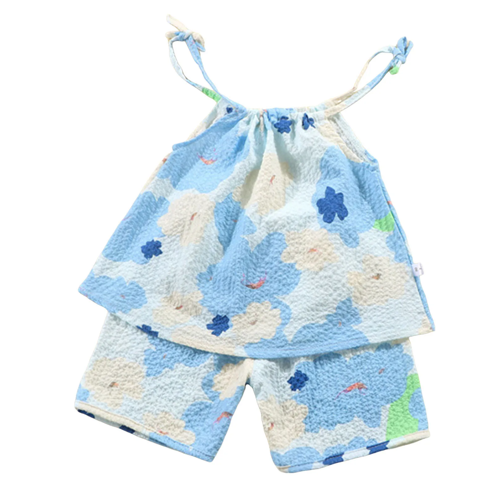 New Hot Girl's Summer 2 Piece Outfits Soft Textures Summer Beach Shorts and Tops Set Matching Set for Baby Girls