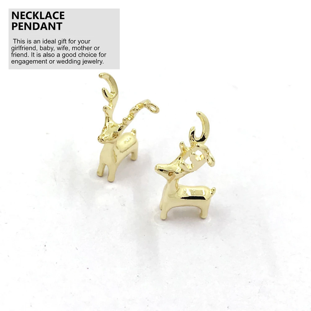 

4 шт., ожерелье с маленьким оленем, подвески, блестящие рождественские украшения для женщин, элегантный комплект «сделай сам», вечерние, свадебный подарок