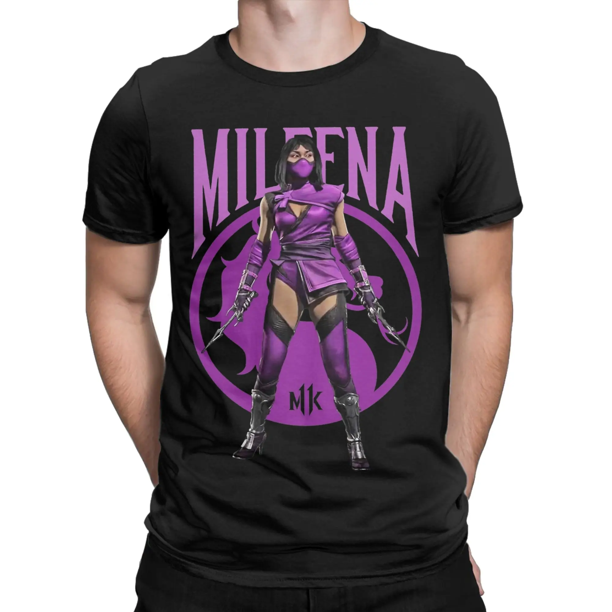 MORTAL KOMBAT MILEENA T-Shirts for Men Women  Funny Cotton Tee Shirt Crew Neck Short Sleeve T Shirts Plus Size Clothing