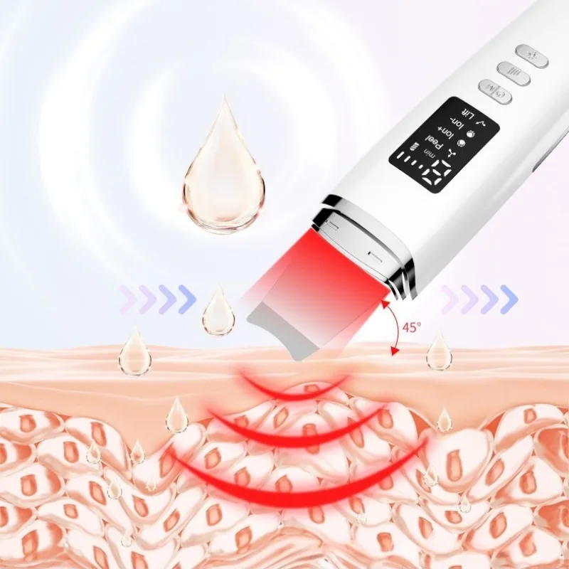 Équipement de nettoyage du visage à ultrasons, spatule ultrasonique, soins du visage, épurateur exfoliant, esthétique, dissolvant de points noirs