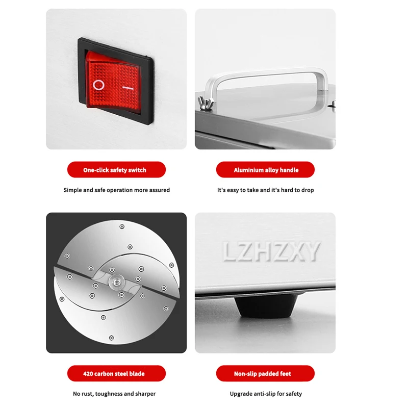 Máquina multifuncional de fatiar vegetais, carne comercial, cenoura, rabanete, batata, cortador em cubos, processador de alimentos, 220v/100w