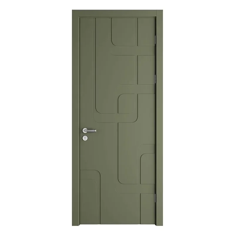 Hot sales simple solid wooden door design swing interior bedroom door