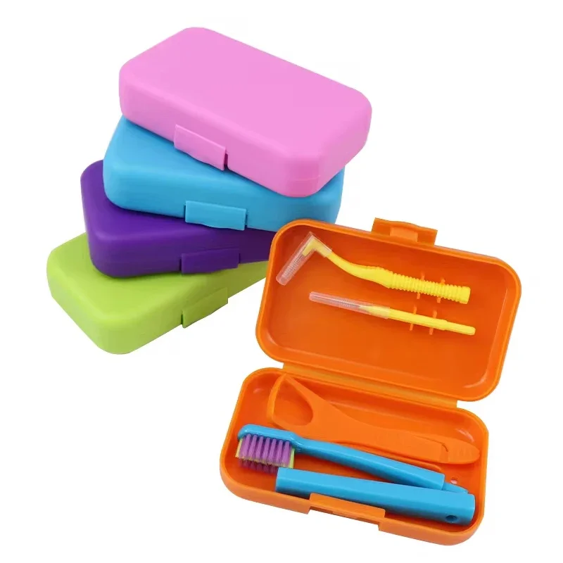 

Dental Cleaning Care Kits Portable Travel Oral Cleaning Kits Detachable Toothbrush Interdental Brush Tongue Scraper Storage Case