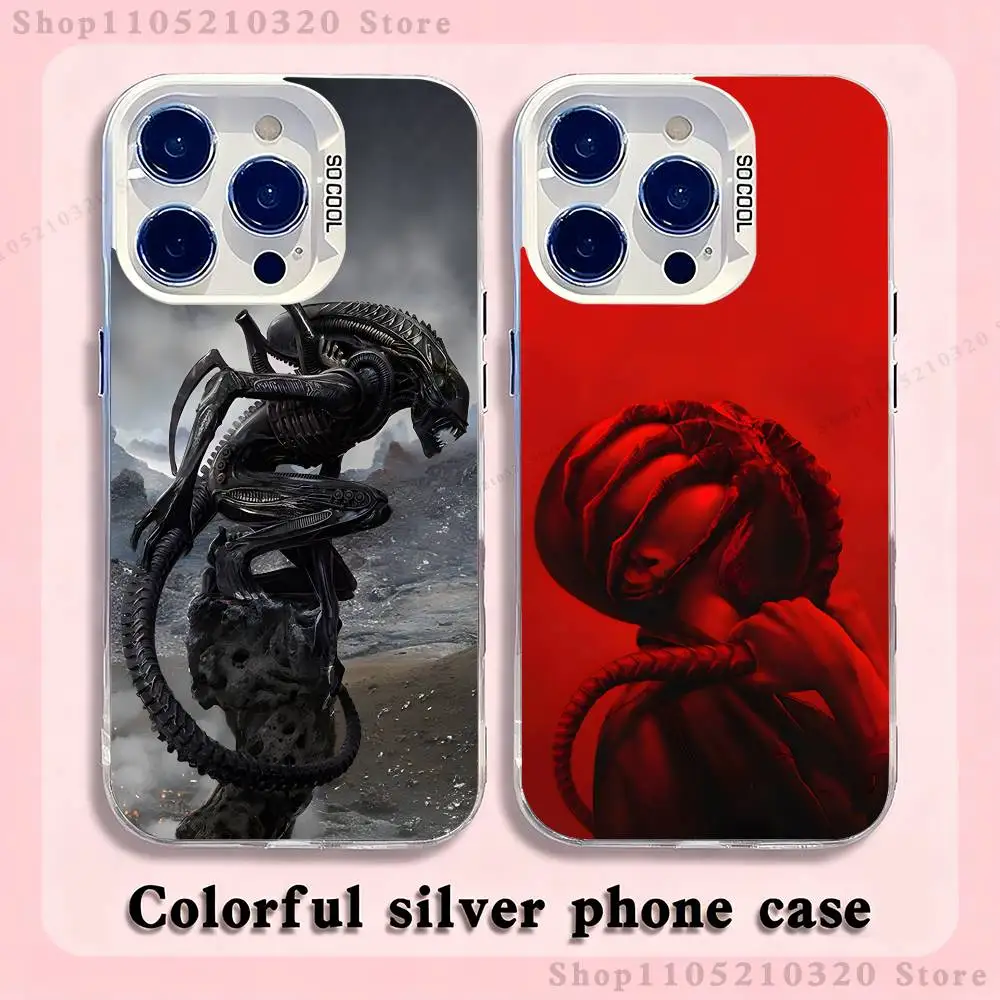 

A-Alien R-Romulus Phone Case For iPhone 17,16,15,14,13,12,11,Pro,Max,Plus,E,Air,Mini White Tpu Cover