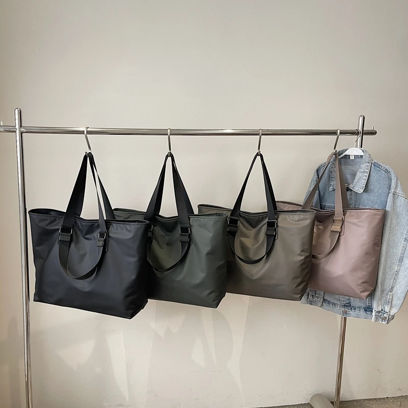 Early Spring Simple Casual Versatile Nylon Square Shoulder Bag 2026 High Quality Large Capacity Classic Style Tote Bag for Women
