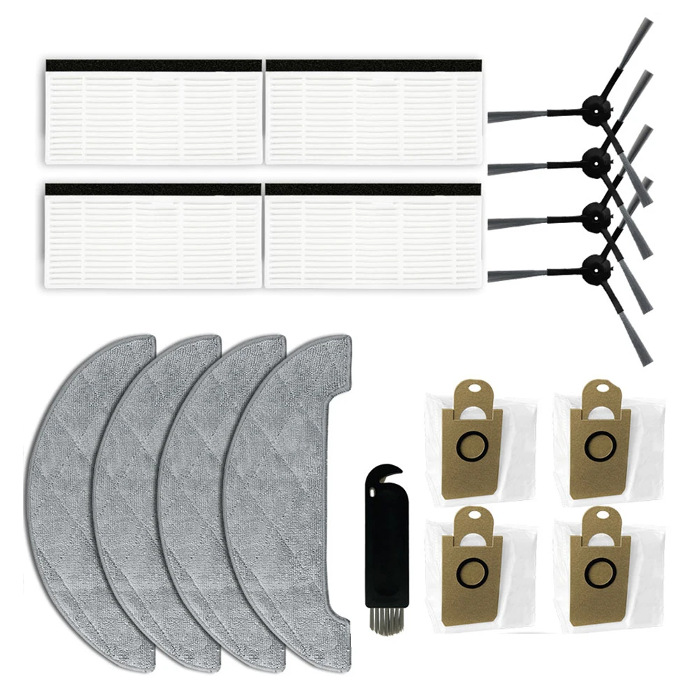 Kit de bolsas de polvo para Cecotec Conga 5290 Ultra Robot aspirador, accesorios de repuesto, filtro de cepillo lateral, mopa, paño de trapo
