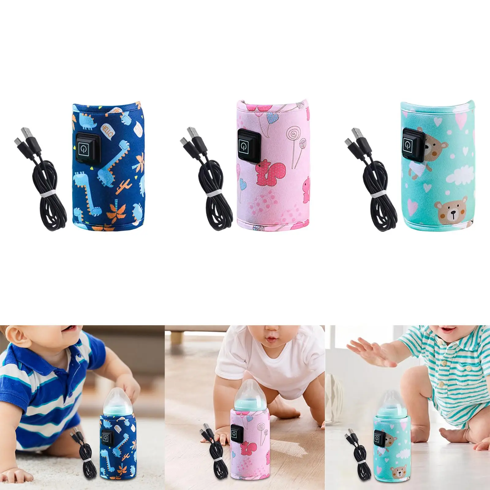 Draagbare Babyfles Verwarmde Hoes Warmer Voor Reizen