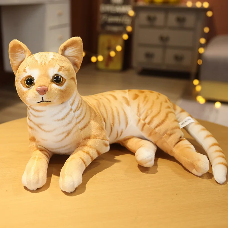 29 cm Simulation Amerikanischen Shorthai & Siamese Katze Plüsch Lebensechte Puppe Tier Haustier Spielzeug Für Kinder Wohnkultur Baby geschenk – Detail 3