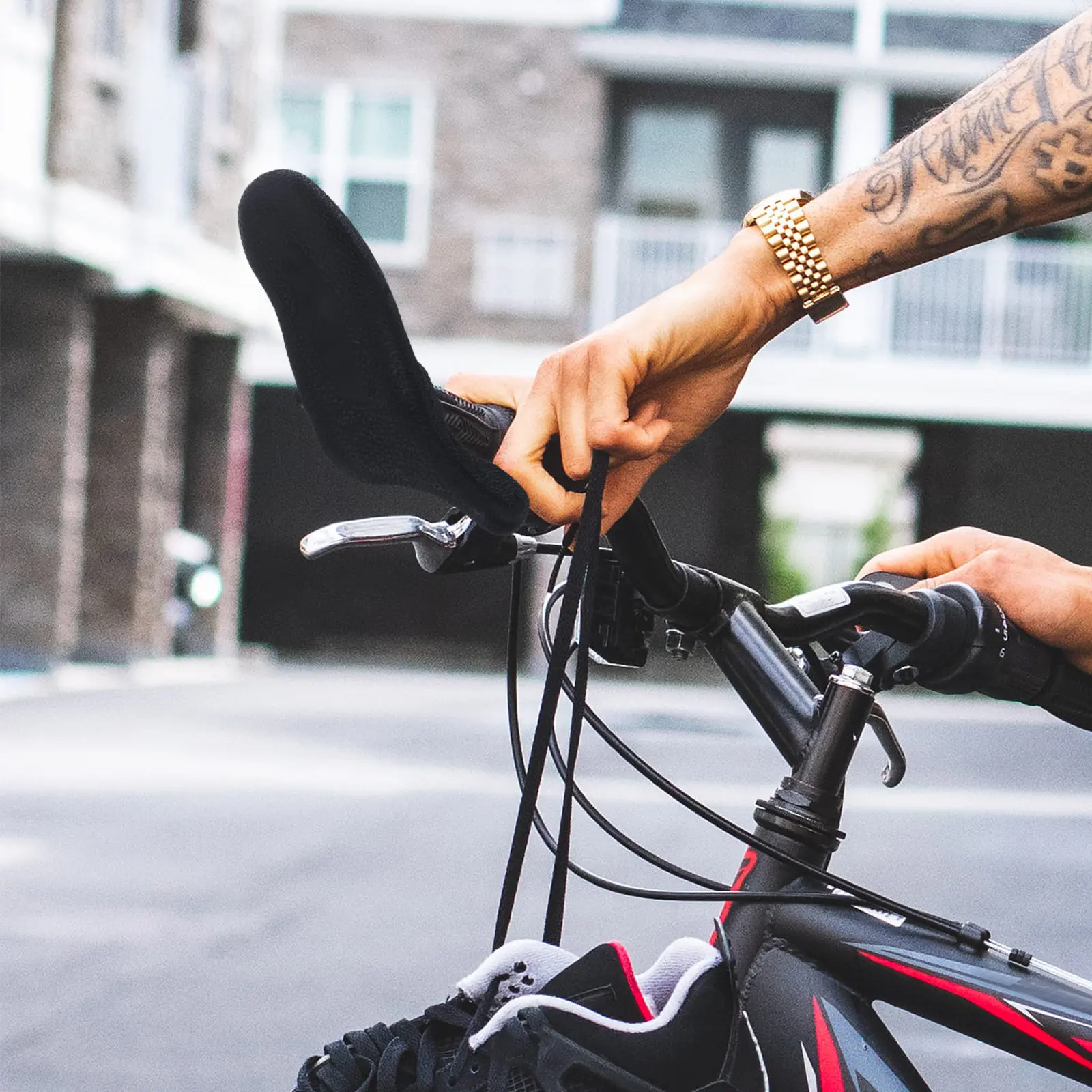 

1Pair Bike Bar Ends for Mountain Bike Premium Rubber Grip Non-Slip Wear Resistant Wrist Support Hand Fatigue Reduction Cycling