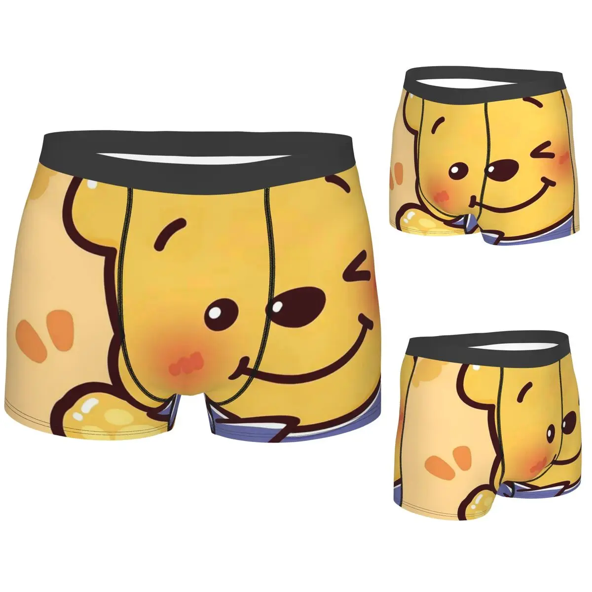 

Трусы-боксеры, шорты с рисунком Винни-Пуха, мужские мягкие трусы для мужчин, подарок бойфренду