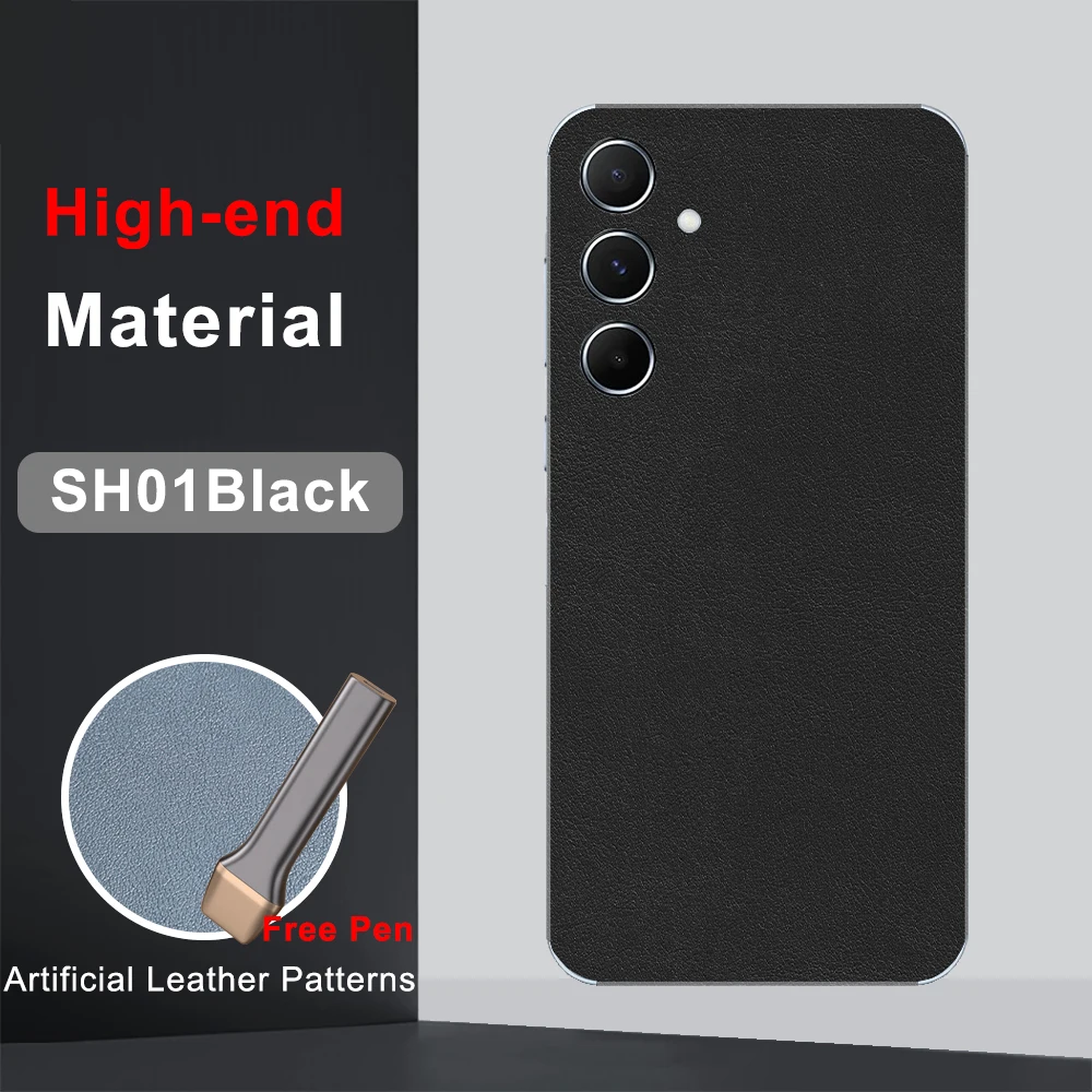 CASEKiTTY Skin Wrap Leather For Samsung Galaxy A54 A55 A53 5G Sticker A12 13 Back Film Protective Decal Screen Protector No Case