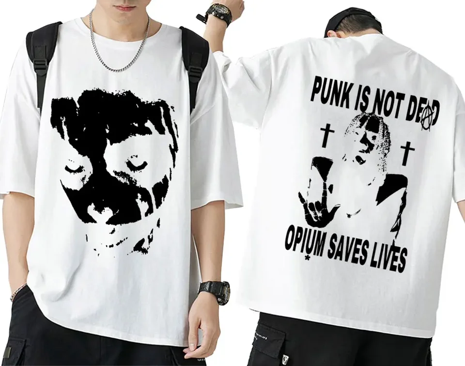 Rapper Playboi Carti T Shirt Punk Is Not Ded Opium Saves Lives T