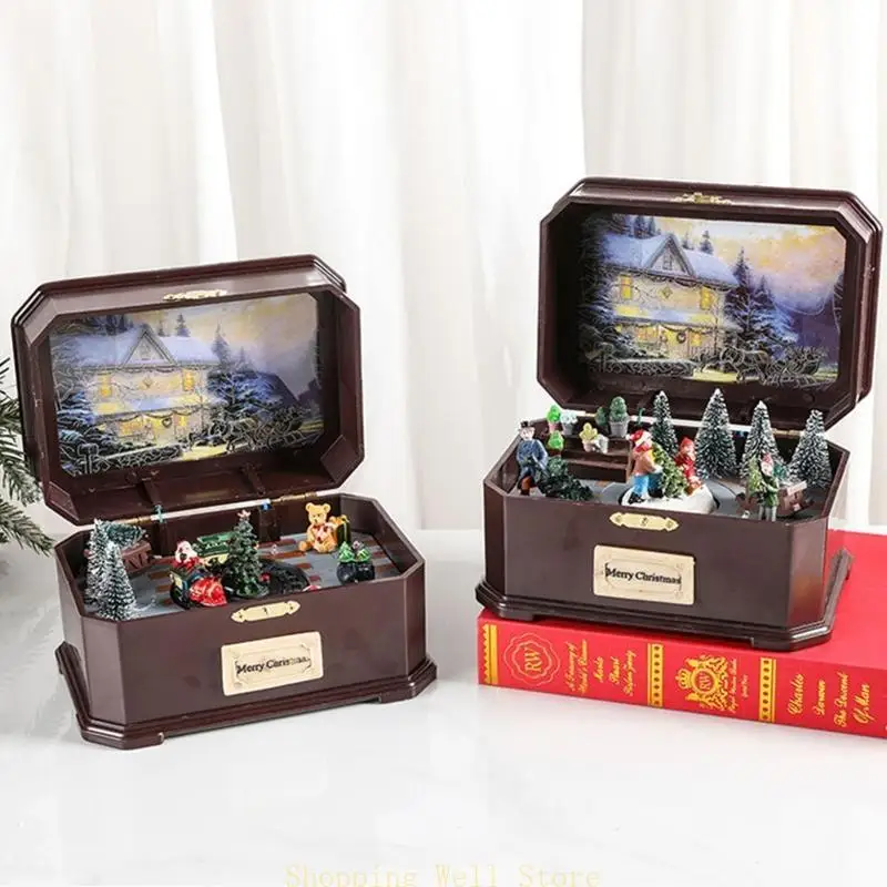 KX4B świąteczne LED Music Box Xmas Derde Sound Skarb