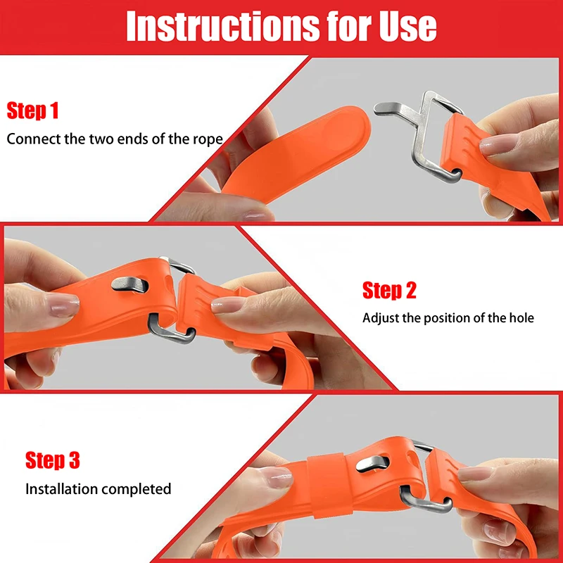 

Travel Compact Durable Silicone Cargo Tie Down Belt Fixed Luggage Lash Strap for Camping Hiking Storage