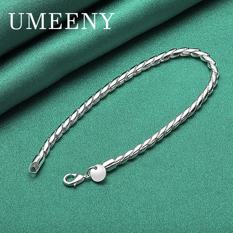

Luxury 925 Sterling Silver 8 Inch Exquisite Extra Thin Bracelet Women Fashion Gift Party Accessories