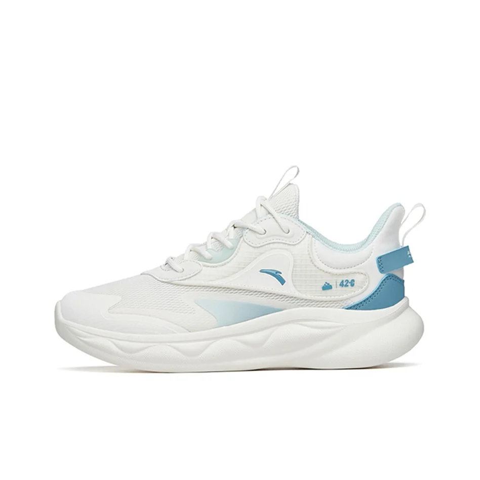 ANTA Mianbomb 2 Running Shoes Women's Low Top Ivory White/Ice Pink Blue 922325535-2
