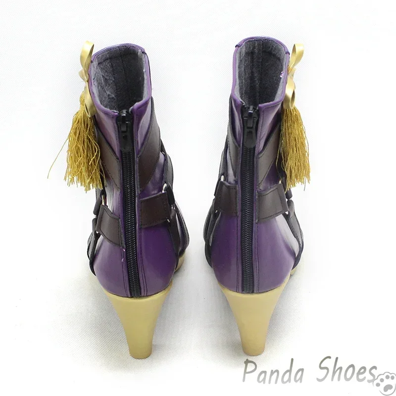 Kuya Nu Carnival Cosplay Shoes Anime Game Cos Purple Boots Nu Carnival Kuya Fox Cosplay Costume Prop Shoes for Halloween Party