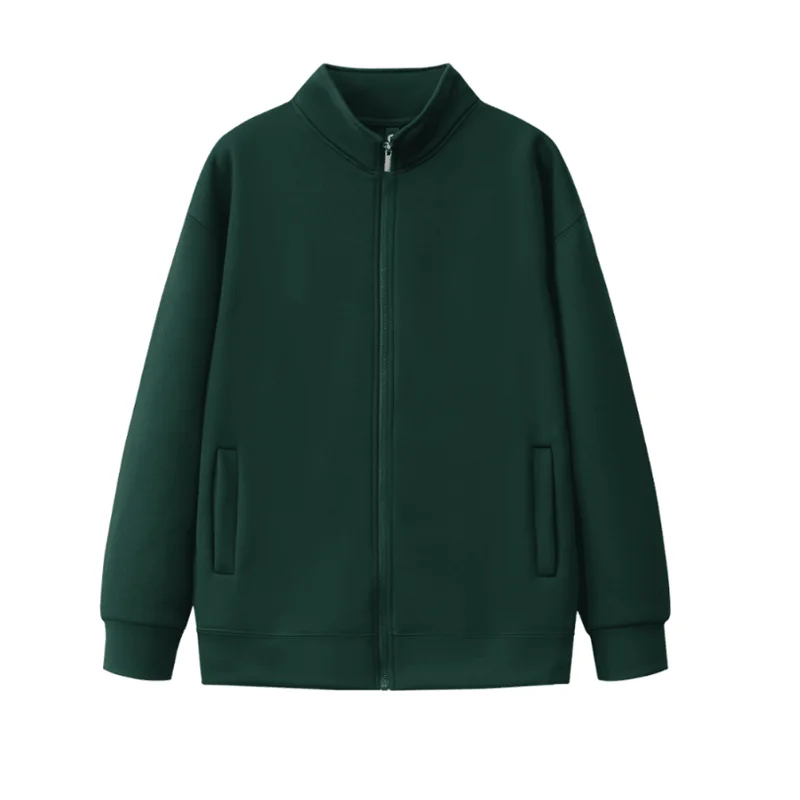 

Men Women Zipper Jackets Stand Collar Sweatshirt Casual Long Sleeve Coat Streetwear Mens Clothing stand up collar sweatshirt