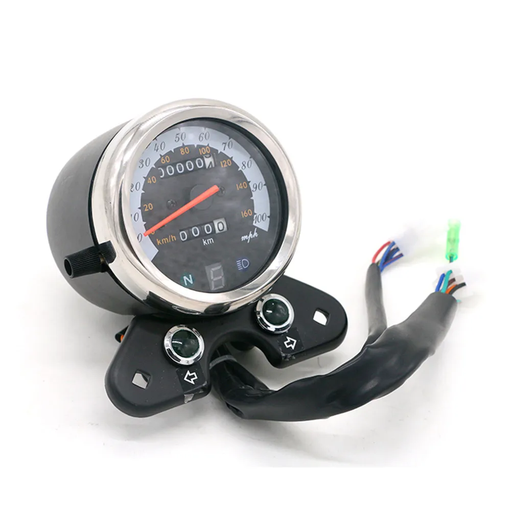 

Factory Hot Selling Perfect Replacement Brand New High Quality Aluminum Motorcycle Odometer Tachometer for Cafe Racer 12V RPM