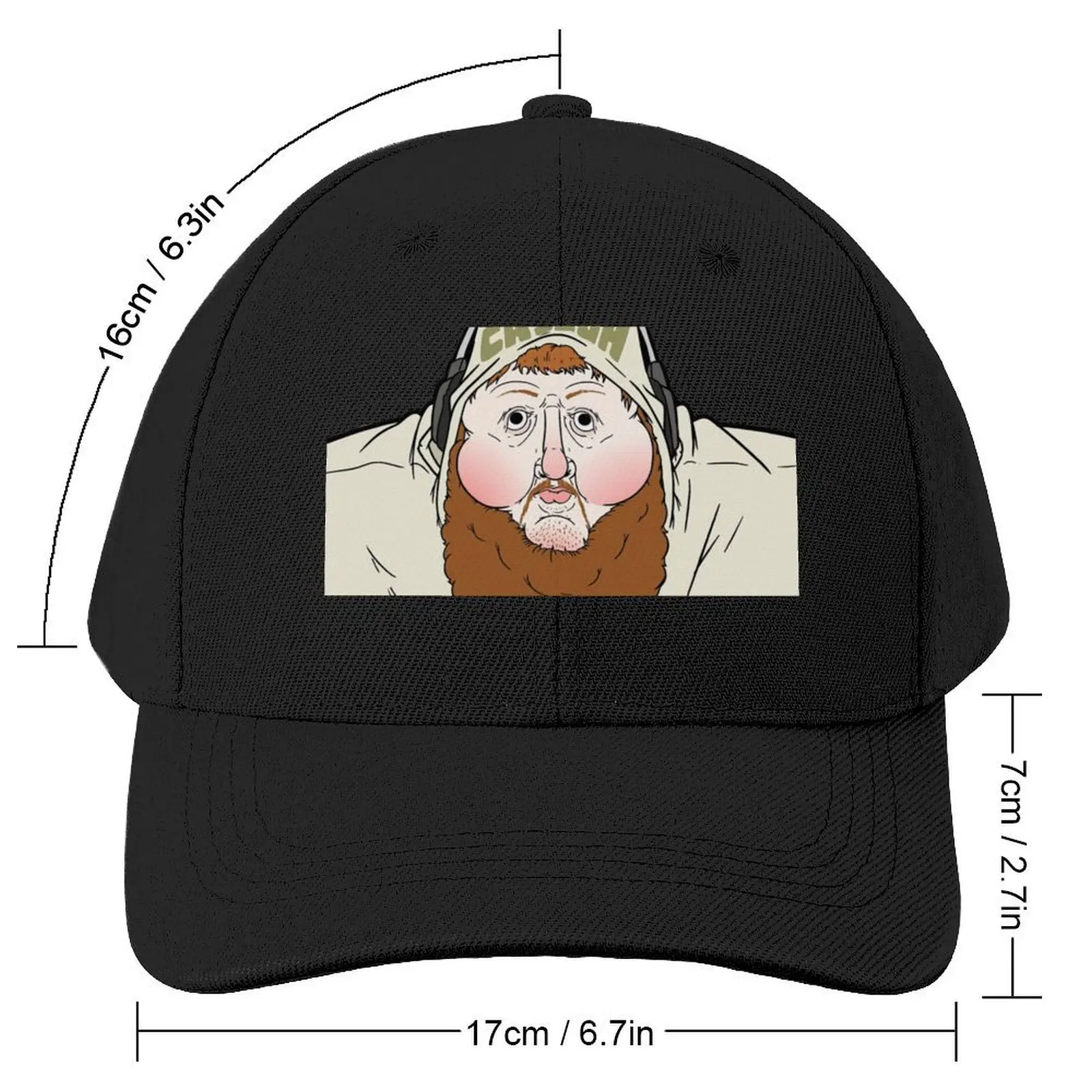 CASEOH CARTOON MEME [LIMITED TIME ONLY] Baseball Cap Snap Back Hat Sunhat Kids Hat black For Man Women's