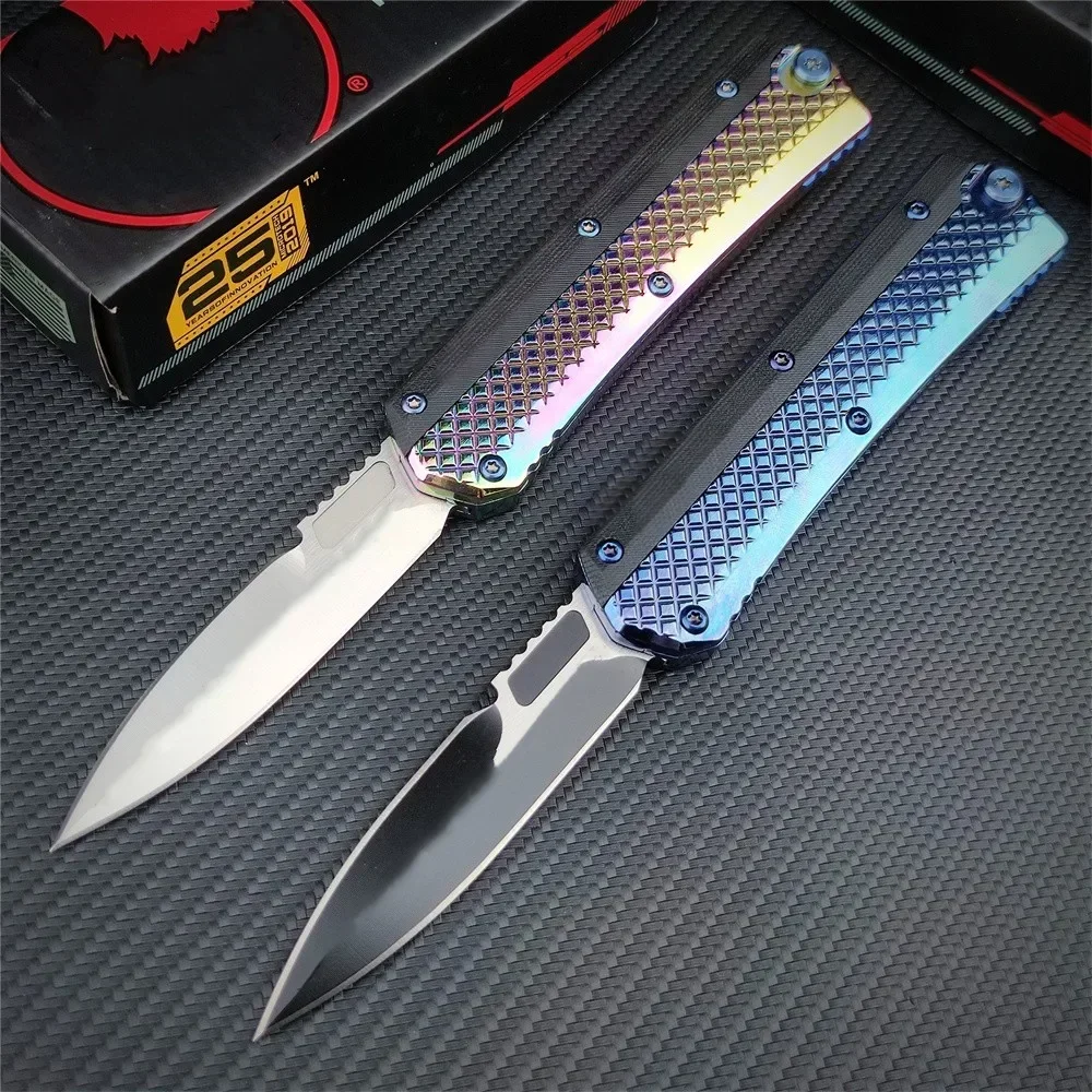 Chic Glykon Pocket Knife EDC Outdoor Self Defense Hunting Folding Knife D2 Steel Blade Multifunctional Tactical Camping Tools