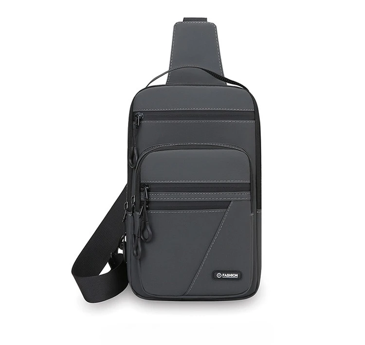 New Minimalist Men's Chest Bag, Casual Sports Single-shoulder Bag, Multi-layered Versatile Crossbody Bag, Cycling Crossbody Bag