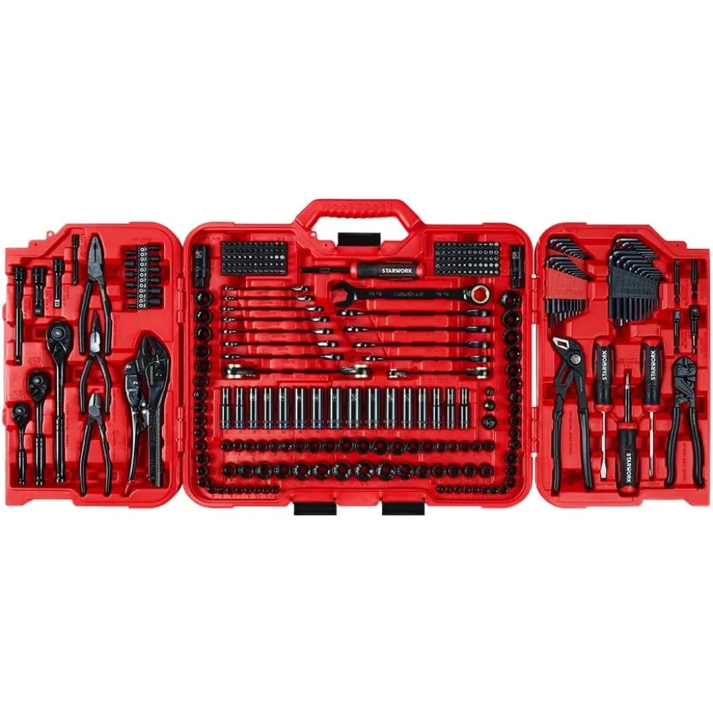 مجموعة أدوات ميكانيكية مكونة من 312 قطعة من TRUE MECHANIC ومجموعة مقابس، احترافية، SAE/Metric - جديدة #3