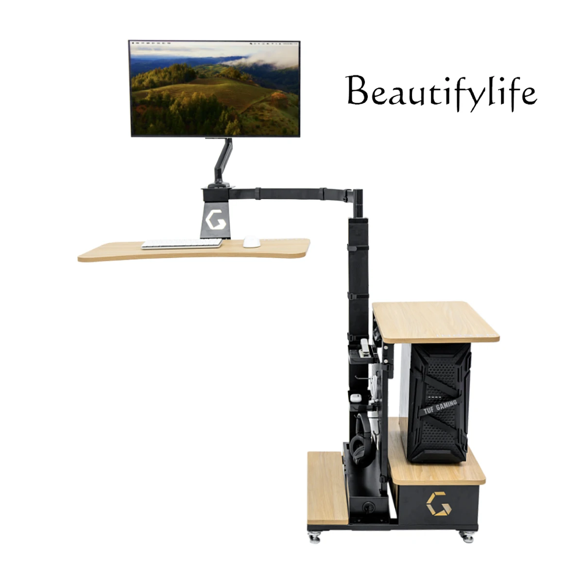 

Многофункциональный электрический подъемный стол, подставка для монитора, компьютерный стол и набор стульев, бытовой подъемный стол