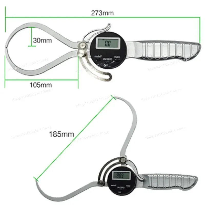0-237MM Digital outside inside caliper with handle thickness gauge lens caliper plate steel pipe wall thickness caliper meter