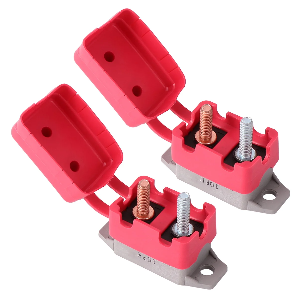 

2Pcs Automatic Reset Circuit Breaker 50A 12V 24V Stud Bolt Type Circuit Protection for Vehicle Boat Car Heavy Duty