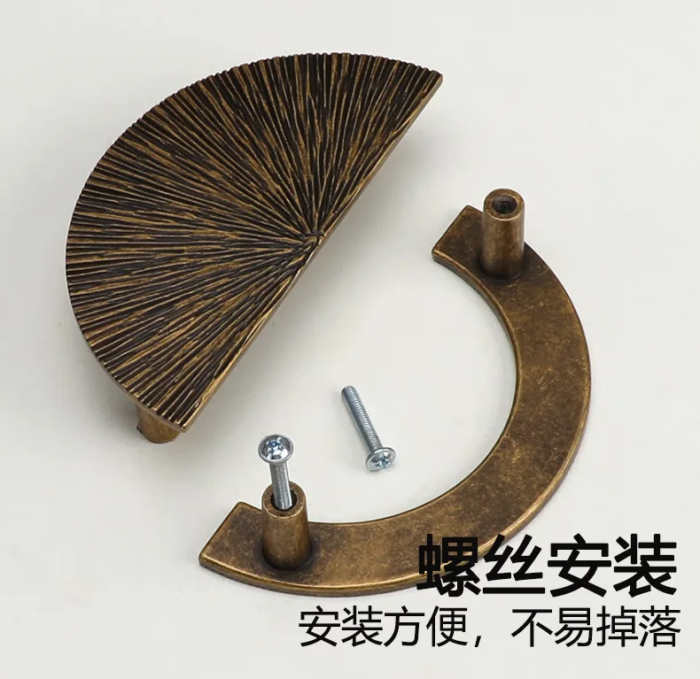YUTOKO Antiker Bronze-Schrankgriff im chinesischen Stil, Einloch-Schubladengriff, kleiner Griff für Schränke und Aufbewahrungsschränke – Detail 4