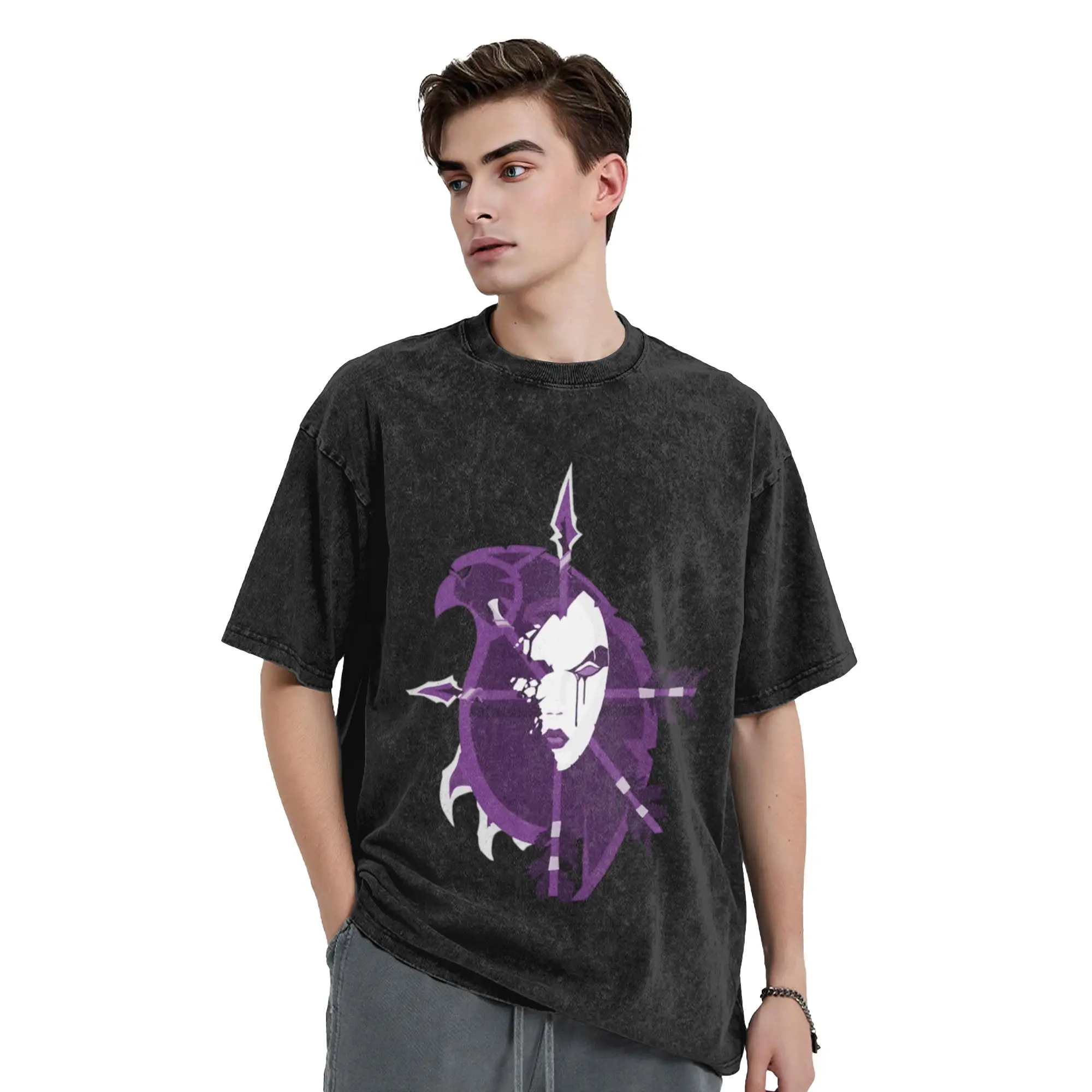 Minimalist Undercity Crest  Unique Stylish A Washed T Shirt Men's Women's Oversized Cotton Tees Tops