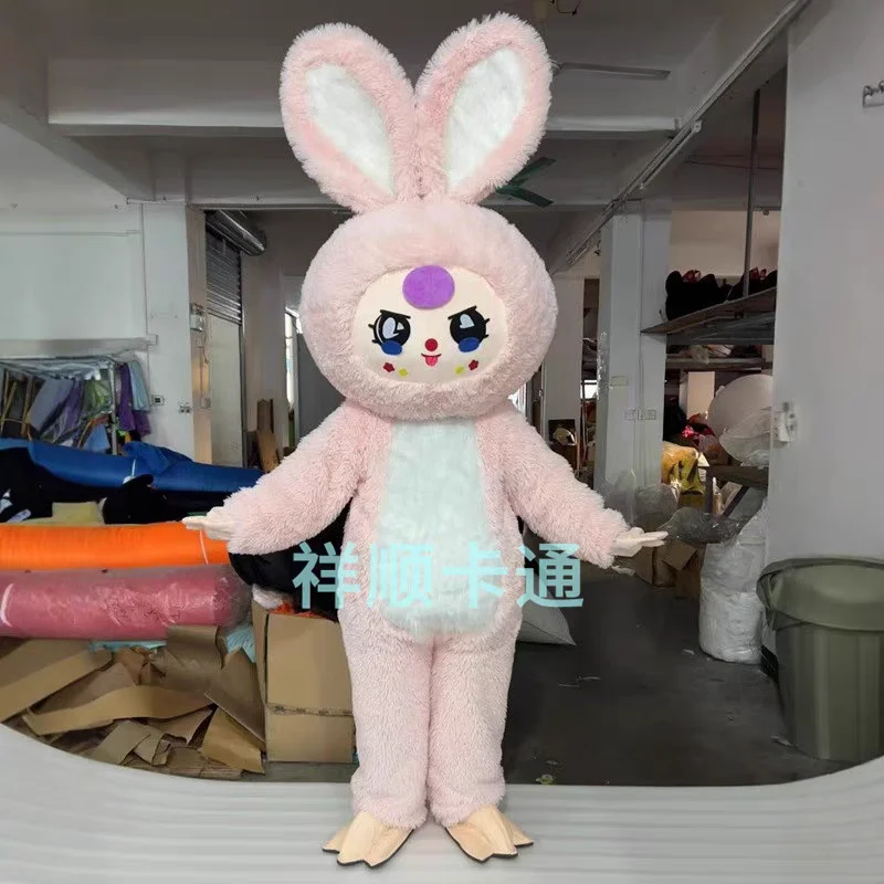 Nuovo bambino di tre anni costume della mascotte del bambino Lilly coniglio cartone animato bambola di peluche coniglietto pasquale attività per feste spettacolo oggetti di scena formato adulto