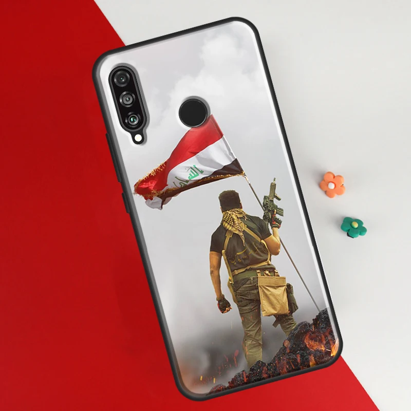 Iraqi Iraq National Flag Case For Huawei P50 Pro P20 P30 P40 Lite P Smart 2019 Nova 9 5T Cover For Honor 50 8X 9X