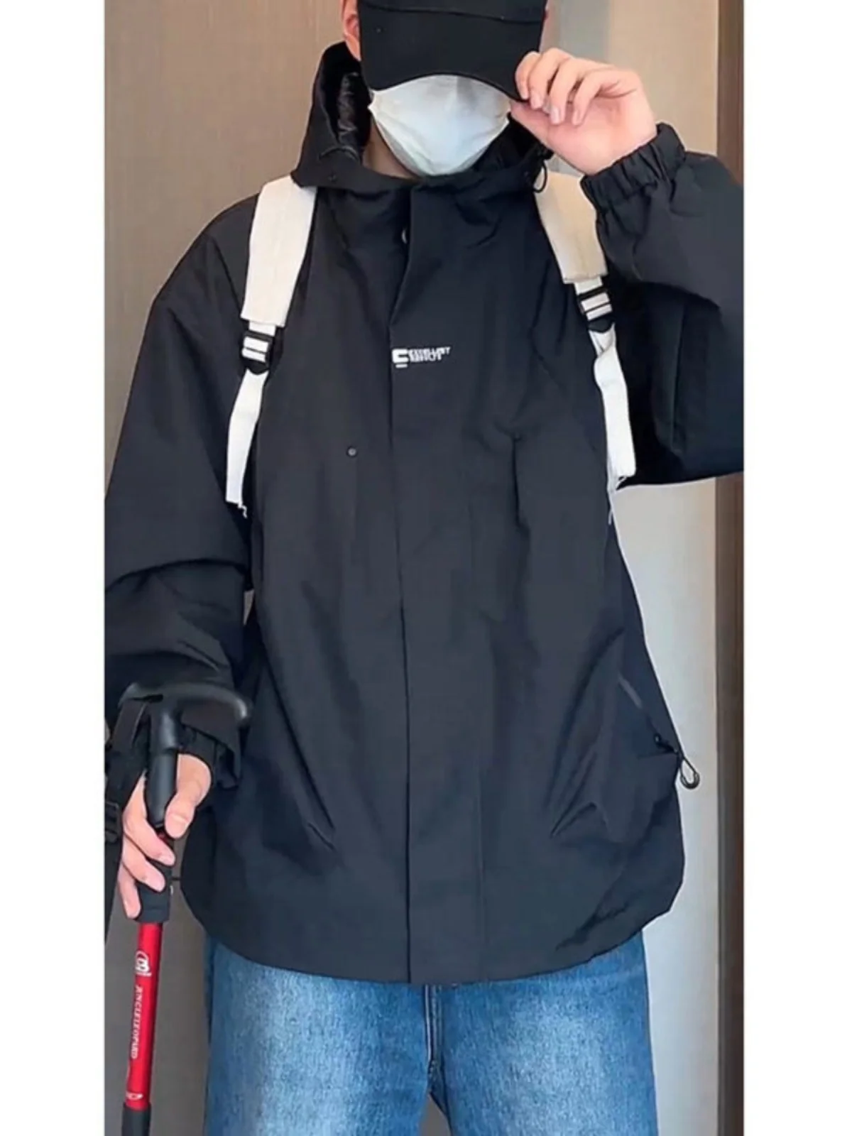 

Outdoor Profional Men's Hiking Climbing Jaet Waterproof Workwear Coat Spring Autumn ex Faionable Waterproof Zipper...