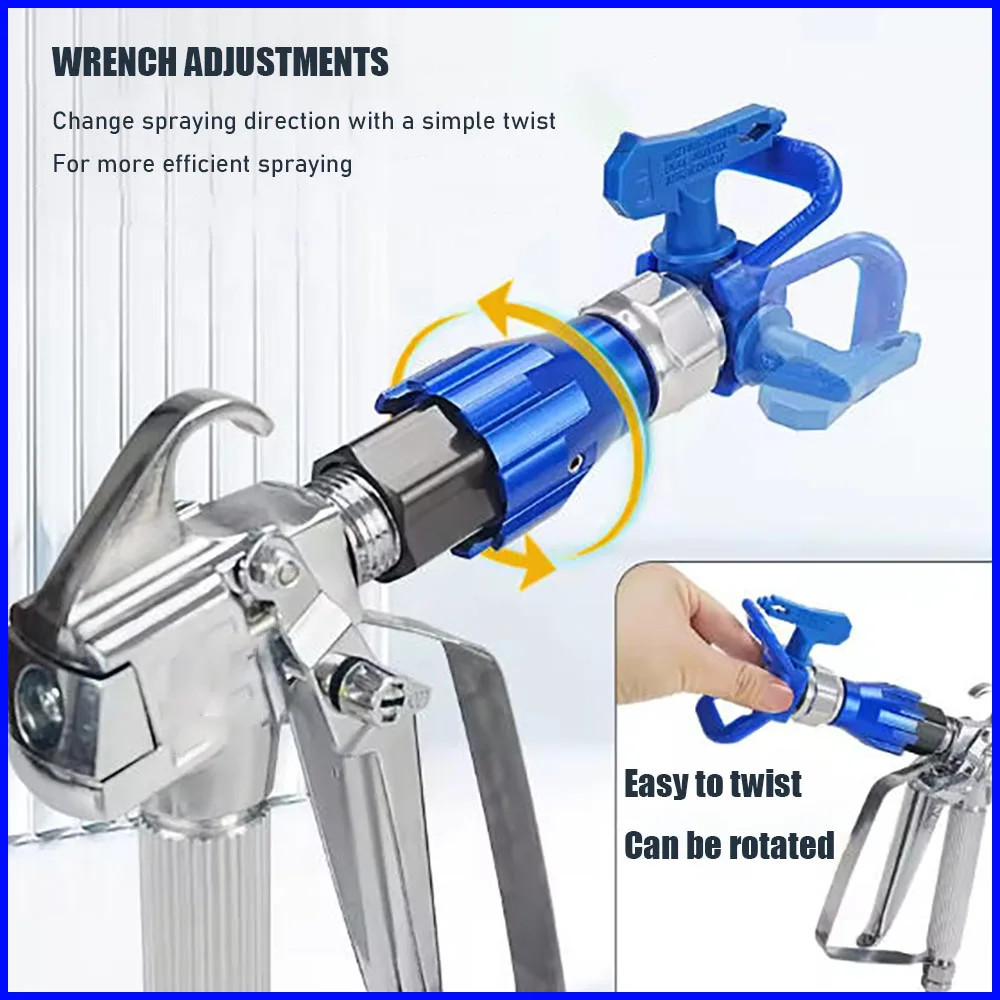 ماكينة رش بدون هواء تمديد قضيب دوار مشترك رذاذ فوهة اتجاه الضابط رذاذ زاوية 360 درجة الملحقات