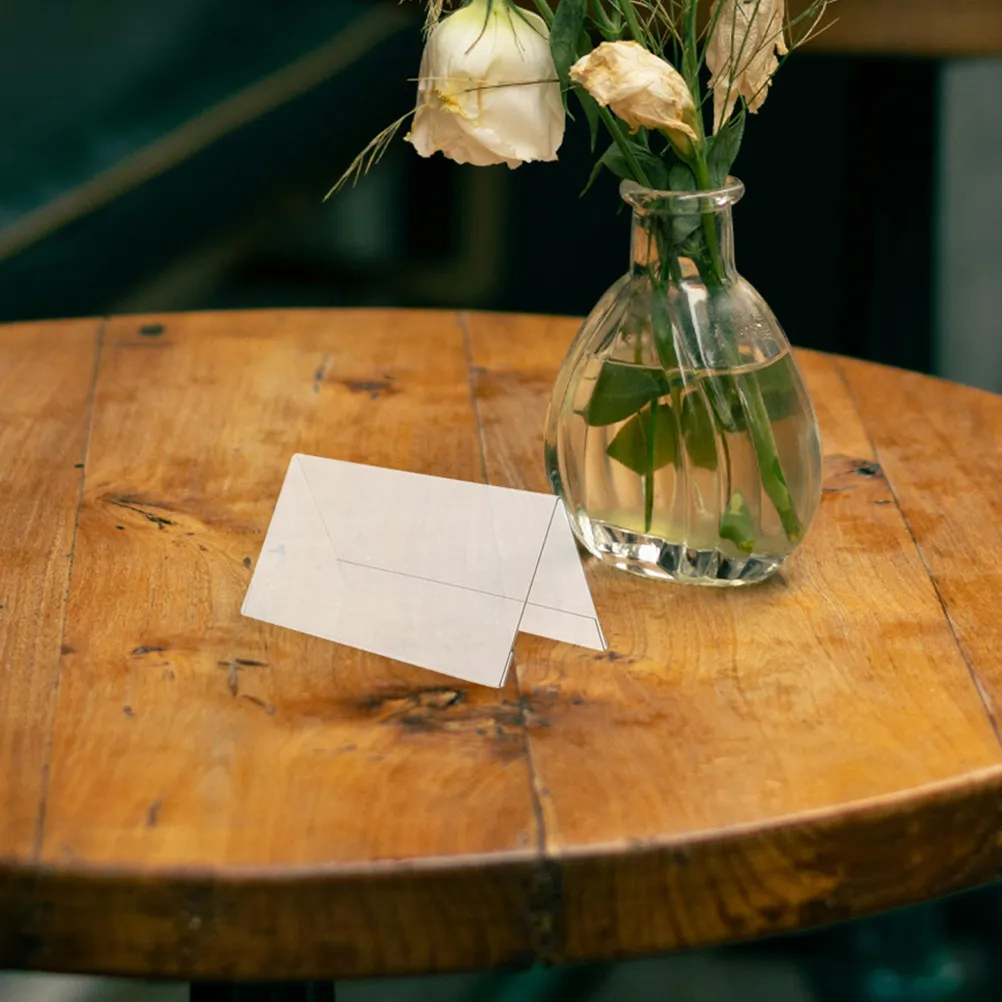 

10Pcs Acrylic Conference Name Tags V Shaped Double Sided Desk Sign Holders Blank Table Display Stand 150x80mm