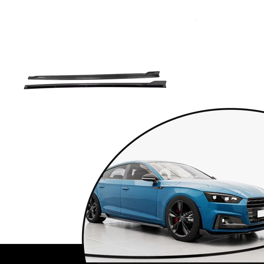 Carbon Fiber Side Skirts Extension For Audi A5 S LINE S5 Sportback Hatchback 4-Door